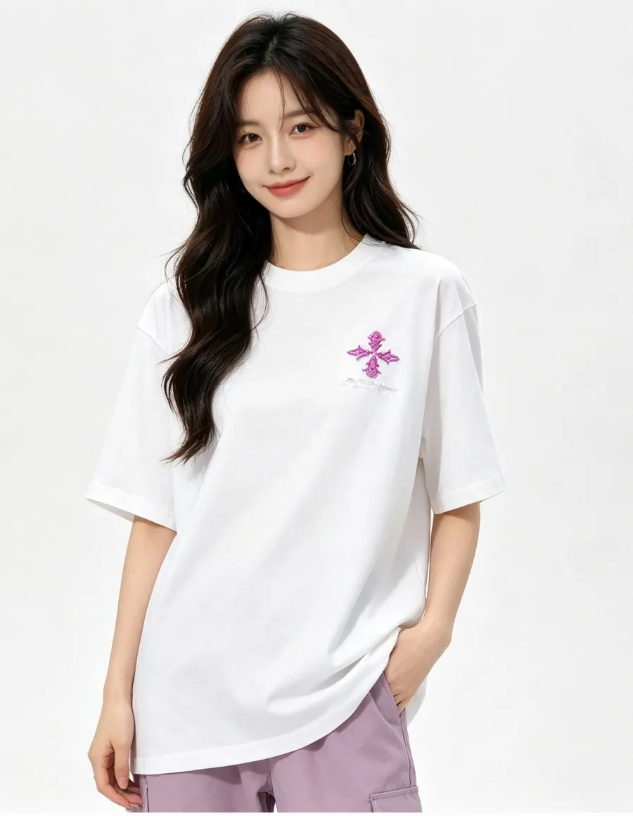 Louis Vuitton/Louis Vuitton warm Color Change embroidered logo short sleeves